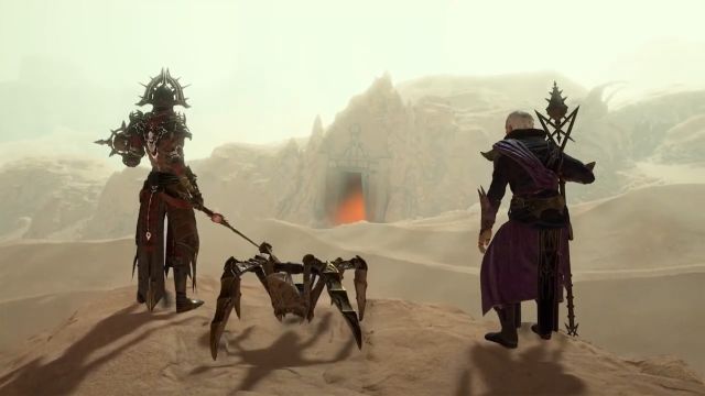 Sorcerer, Seneschal and Ayuzhan at the entrance to a Vault