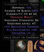 Diablo2 sacred targe