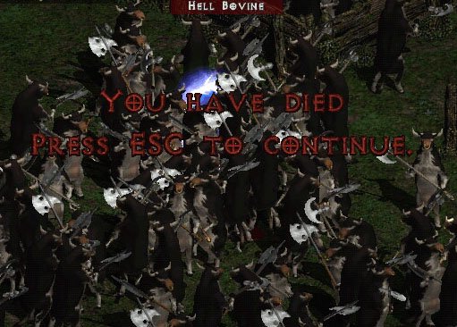 cant solo cow level as sorc in hell mode diablo 2