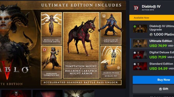 diablo 4 seasonal items for sale